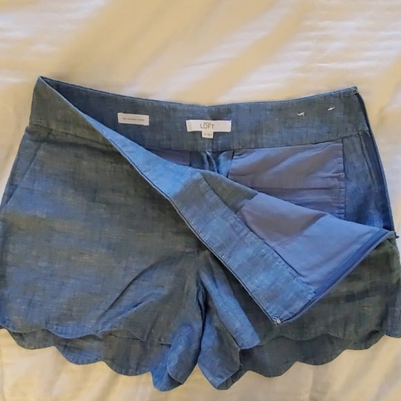 LOFT Scalloped Riviera Shorts - Picture 3 of 5